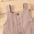 thumbnail image 5 of Timegard Toddler Baby Clothes Boys Girls Overalls Button Sleeveless Solid Color Unisex Jumpsuit Summer, 5 of 5