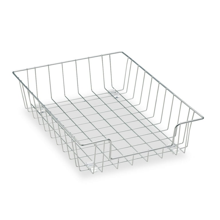 Wire Desk Tray Organizer, 1 Section, Letter Size Files, 10 Wire Desk Tray Organizer, 1 Section, Letter Size Files, 10