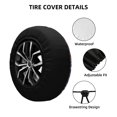 thumbnail image 2 of Logiee Skull Daisy Print Spare Tire Cover, Universal Wheel Protectors,Waterproof Dust-Proof UV Sun Wheel Tire Cover,Fit for SUV, RV, Travel Trailer, Truck-15 inch, 2 of 6