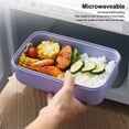 thumbnail image 4 of Inteprter Fiambrera para estudiantes, compartimentos portátiles, contenedor de alimentos para microondas, organizador de bloqueo de cocina de Mostrada Rosado, 4 of 6