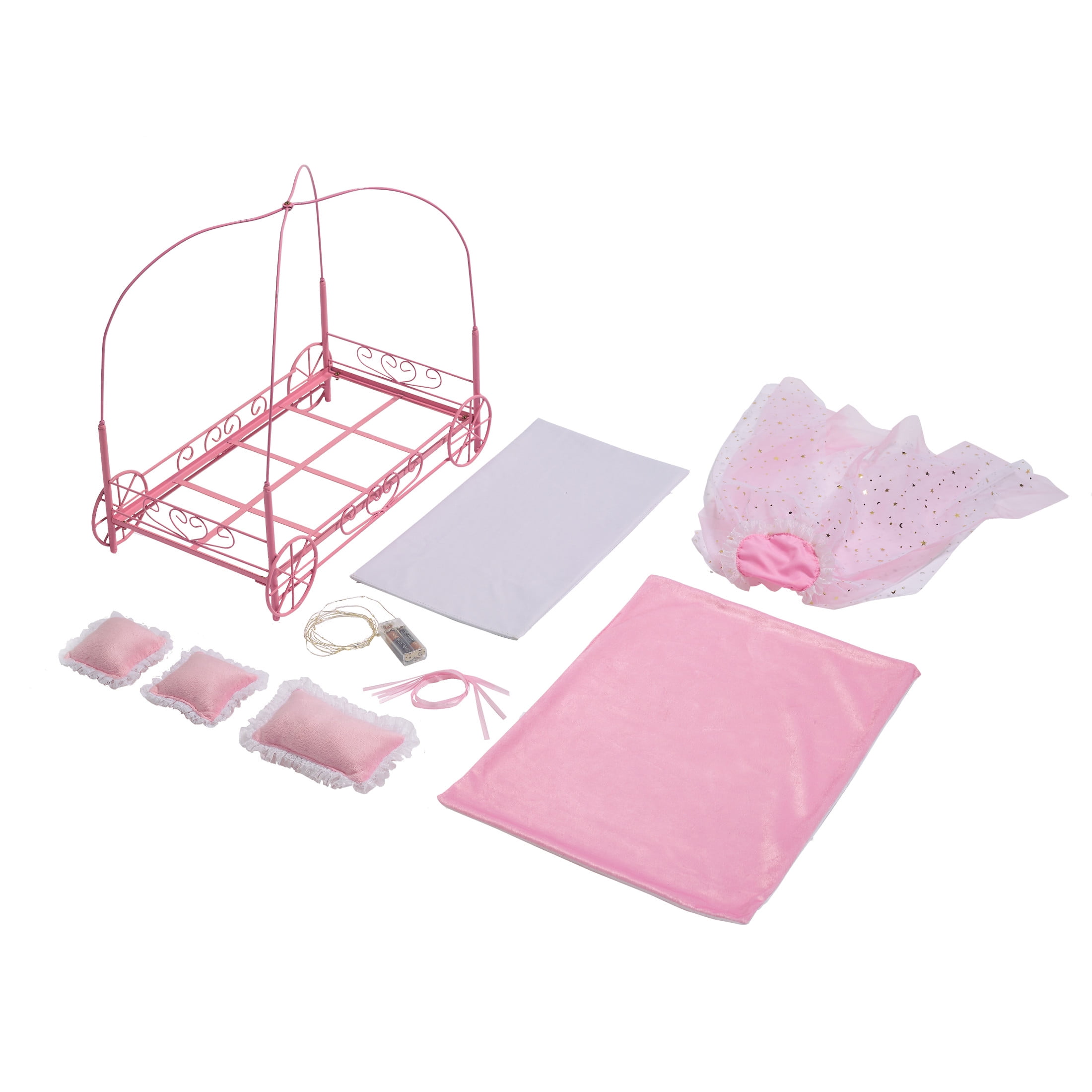 Amazon.com: Badger Basket Doll Canopy Bed with Bedding for