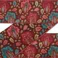 thumbnail image 1 of IBA Indianbeautifulart Tissu de Couture en Velours Artistique Feuilles Rouges & Floral Dentelle Imprimée 9 Yards 4 Pouces, 1 of 1