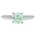 thumbnail image 7 of Solitaire Engagement Ring for Women - 1ct Simulated Green Diamond in 14K White Gold Promise Ring, 7 of 7