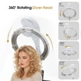 thumbnail image 4 of BarberPub Orbiting Sit under Hair Dryer Hood with Adjustable Height, Smart Control Panel, Rolling Base, 1100W, White, 4 of 9