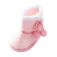 thumbnail image 3 of Honganda Chaussures d'Hiver pour Filles, Bottes en Patchwork à Pompons Solides, 3 of 7