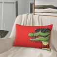 thumbnail image 5 of Zufioo Cool Crocodile With Sunglasses Print Double-sided Plush Pillow Cover,Decorative Pillow Protector without Pillow Core, Suitable for Sofa, Bedroom, Car-20"x30", 5 of 6