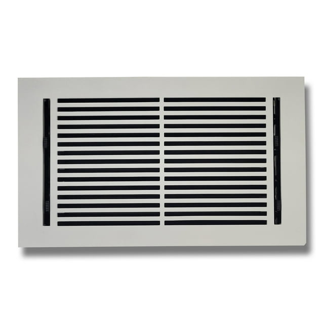 8" x 14" Floor Register Vent Cover (VR-109) – Cast Aluminum Modern Linear HVAC Grille with Damper, Powder-Coated Repaintable Finish for Floors, Walls & Ceilings – Prima Decorative Hardware