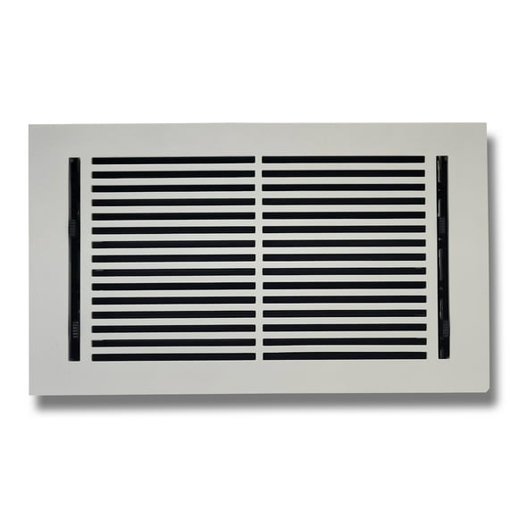 8" x 14" Floor Register Vent Cover (VR-109) – Cast Aluminum Modern Linear HVAC Grille with Damper, Powder-Coated Repaintable Finish for Floors, Walls & Ceilings – Prima Decorative Hardware