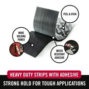 (2 pack) VELCRO Brand Industrial Strength Heavy Duty Strips, Indoor & Outdoor Use, Superior Adhesive Holding Power on Smooth Surfaces, 4in x 2in Black Strips 3 Count