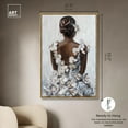 thumbnail image 5 of Her Ivory Blossom Dress Canvas Inspiring Women Protraits by Art Remedy, Gold Frame, 36" x 54", 5 of 7