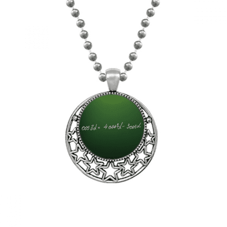 Math Kowledge Cosine Formula Necklaces Pendant Retro Moon Stars Jewelry