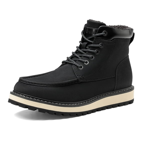 Bruno Marc Men's Moc Toe Boot Fashion Comfort Casual Wedge Boots