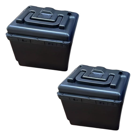 koolsoo 2 Pieces Electric Bike Battery Box Battery Storage Box for Electric Vehicles black