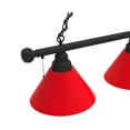 thumbnail image 2 of Red 3 Shade Billiard Light with Black Fixture, 2 of 5