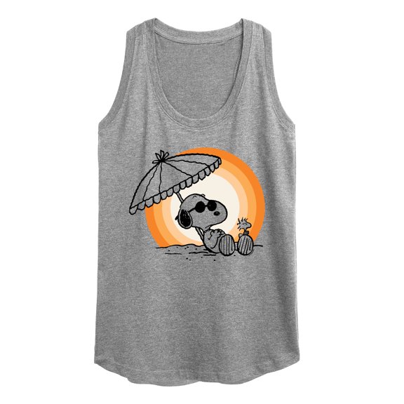 Peanuts - Summer Edition - Snoopy & Woodstock Relaxing - Women's Racerback Tank Top