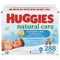 thumbnail image 1 of Toallitas húmedas Huggies Natural Care con pepino, aloe y vitamina E, 1 of 9