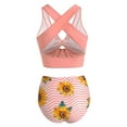 thumbnail image 4 of Puntoco Womens clearance,Swimsuit Women Sunflower Print Bikini Set Push Up Bathing Swimwear High Waist Swimsuit Pink, 4 of 9