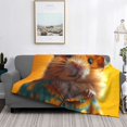 thumbnail image 2 of Rateoe Hawaiian Style Guinea Pig Pattern Flannel Throw Blanket, Ultra-soft Blanket for Bed, Couch, Car, Hypoallergenic Anti-pilling blanket-40"x30"(Horizontal), 2 of 6