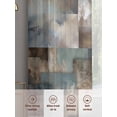 thumbnail image 6 of Gradient Color Block Abstract Art Chiffon Sheer Curtains 108 Inches Long, Twisted Line Modern Style 2 Rod Pocket Window Treatment Voile Drapes Curtains for Living Room Bedroom,2 Panels, 52x108In, 6 of 9