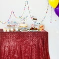 thumbnail image 3 of PiccoCasa Polyester Rectangle Sequin Tablecloth for Party Wedding Red 60" x 120", 3 of 7