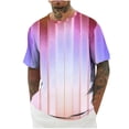 thumbnail image 2 of Wancir Chemises pour Hommes Liquidation Vente Hommes Mode Décontractée Imprimé Sport Manches Courtes Col Rond Blouses Chemises, 2 of 4
