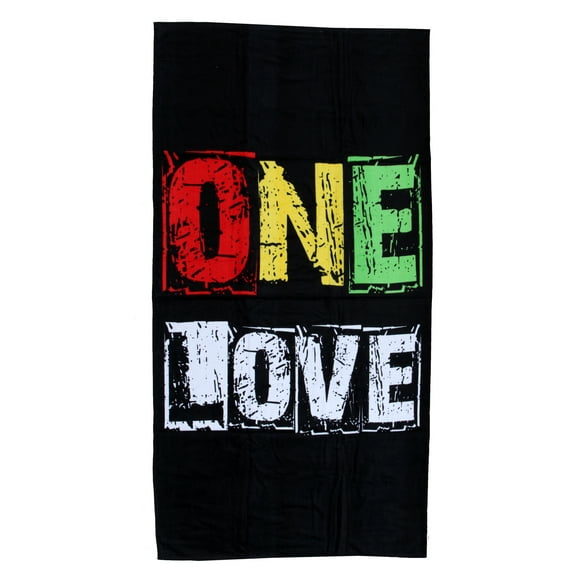 Luxurious - Bob Marley One Love Rastafari - 100% Cotton Velour Beach Towel – Soft, Absorbent, and Stylish!