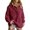 Wine, variant on Stralyhd Womens Sweatshirt Oversized Stand Henley Collar Long Sleeve Soft Comfort Pullover Tops Fall Winter Clothes Mint Green 2XL