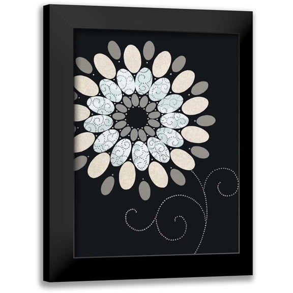 Design Show 11x14 Black Modern Framed Museum Art Print Titled - Symphony Of Blues II