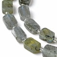 thumbnail image 4 of 3strands Natural Labradorite Beads Strands with Seed Beads Rectangle 11.5~12.5x7.5~10x5~6.5mm Hole: 0.8~0.9mm about 13pcs/strand 7.68~8.07 inch(19.5~20.5cm), 4 of 5