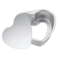 thumbnail image 1 of Molde para pastel en forma de corazón Uxcell con fondo suelto removible de 5" para cheesecake de aluminio antiadherente, 1 of 5