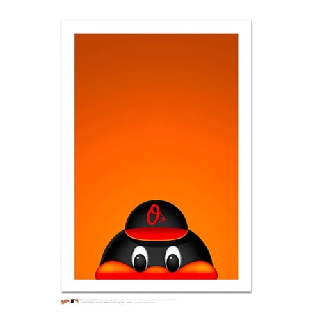 Baltimore Orioles Oriole Bird 14 x 20 Minimalist Mascot Art Giclee