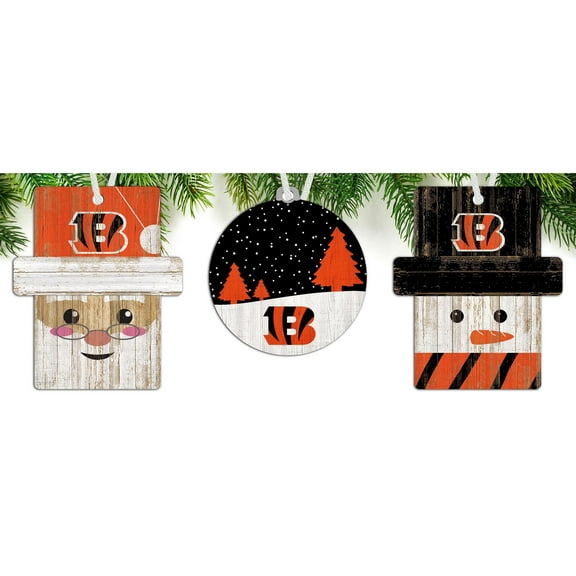 Cincinnati Bengals 3-Pack Ornament Set