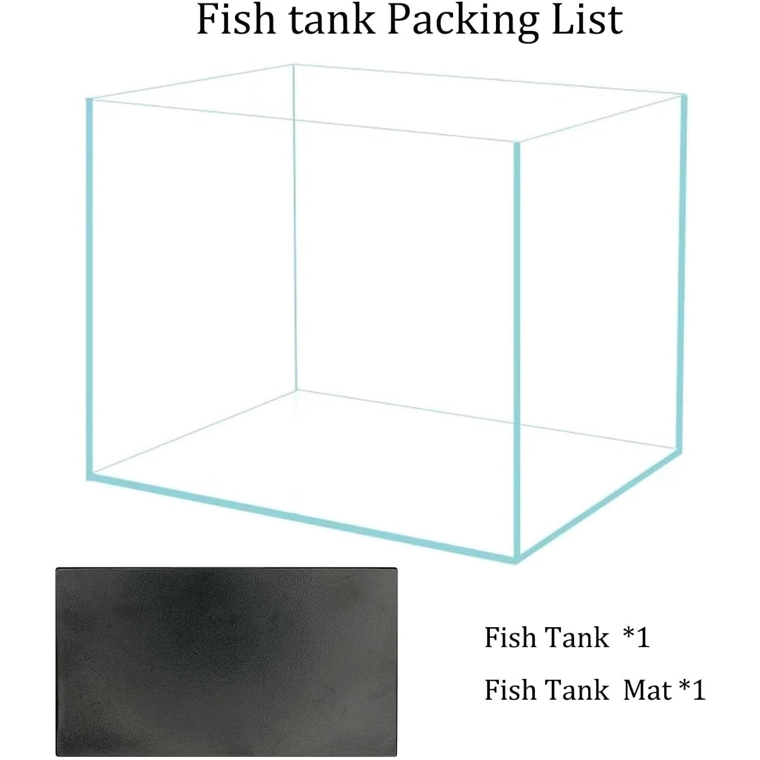 3 Gallon Glass Fish Tank, Easy to Maintain Small Aquarium for Betta/Goldfish/Snails/Shrimp and Aquatic Planting.