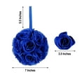 thumbnail image 4 of BalsaCircle 2 Royal Blue Roses 7" Kissing Flower Balls Pomander Wedding Hanging Decorations, 4 of 8