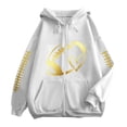 thumbnail image 4 of Bovemsi Sweatshirt for Women Zip Up Hoodie Oversized Casual Long Sleeve Football Jacket Sunday Funday Mom Tops Zip Up Hoodie, 4 of 5