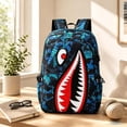 thumbnail image 3 of 3D Shark Mouth Graphic Print Backpack, Comic Style Colorful Design, Casual Daypack for Youths and Teens, 3 of 3