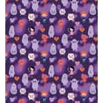 thumbnail image 3 of Cartoon Duvet Cover Set, Funky Hearts Creatures Little Girls and Boys Cats Comic-themed, Decorative 3 Piece Bedding Set with 2 Pillow Shams, Queen Size, Dark Purple Multicolor, by Ambesonne, 3 of 3