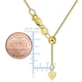 thumbnail image 3 of 14K Yellow Gold Adjustable Box Chain Necklaces 0.7MM - 1.1MM, Gold Necklaces for Women, Extends Up to 22" & 30", Bolo Slider Necklace, 100% Real 14K Gold, Next Level Jewelry, 3 of 4