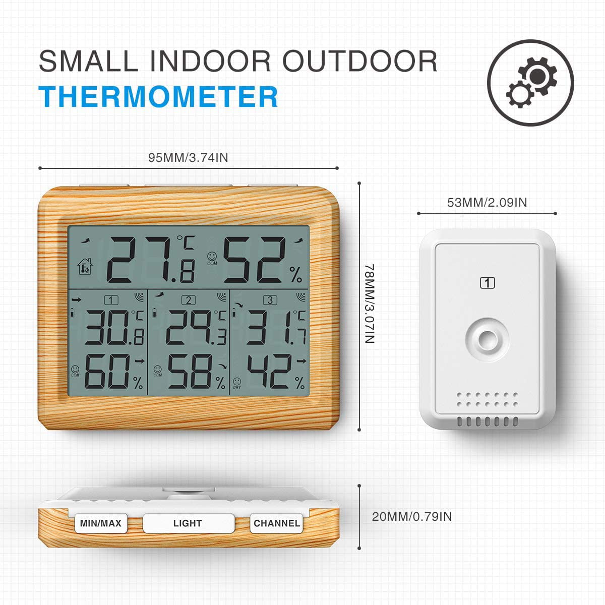 Long Range Indoor/Outdoor Thermometer/Hygrometer - Minder Research Inc.