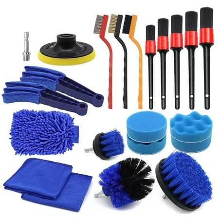 

KKmoon Car Detailing Brush Kit Multifunction Car Detail Cleaning Brush for Wheel Exterior Interior Auto Detailing Brushes Set Home Shutter Cleaning Brush Set