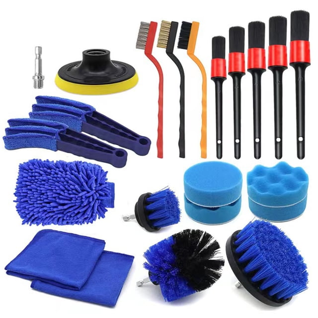 Car Detailing Brush Kit Multifunction Car Detail Cleaning Brush for Wheel Exterior Interior Auto Detailing Brushes Set Home Shutter Cleaning Brush Set