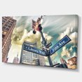 thumbnail image 2 of Library Way and 5th Avenue Street Signs - Modern Cityscape Canvas Art Print, 2 of 4