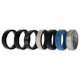 thumbnail image 2 of Juego de anillos de boda de silicona BR Step - Metal de ROQ para hombres - Anillo de 7 x 10 mm, 2 of 2
