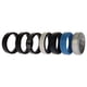 thumbnail image 2 of Juego de anillos de boda de silicona BR Step - Metal de ROQ para hombres - Anillo de 7 x 10 mm, 2 of 2