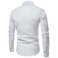 thumbnail image 3 of IROINNID Bussiness Shirts for Men Solid Color Button Down Long Sleeve Turndown Lapel Dress Shirt,White, 3 of 3