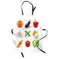 thumbnail image 1 of Vegetable Apron, Vegan Menu Pumpkin Eggplant Pepper Tomato Garlic Bunch of Organic Farm Elements, Unisex Kitchen Bib with Adjustable Neck for Cooking Gardening, Adult Size, Multicolor, by Ambesonne, 1 of 4