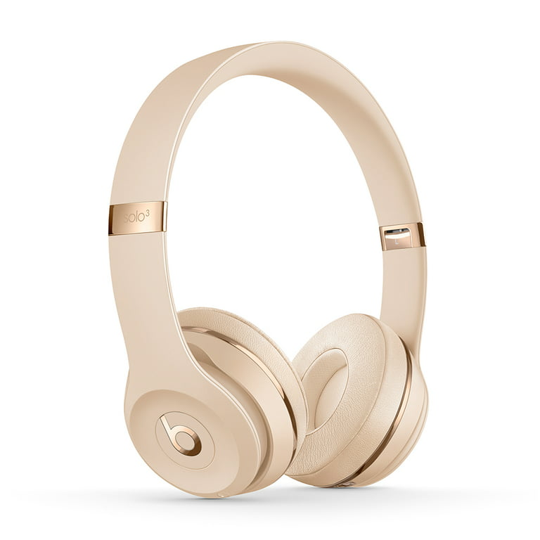 Beats Solo3 Wireless On-Ear Headphones with Apple W1 Headphone Satin Gold, MX462LL/A - Walmart.com