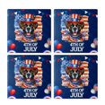 thumbnail image 2 of Patriotic Boxer Celebrates 4th of July Set of 4 Stone Coasters Boxers Dog Lover Gifts Idea 4x4in Absorbent Soapstone Coaster - 02009, 2 of 5