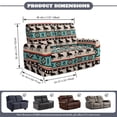 thumbnail image 2 of Xoenoiee Aztec Horse American Tribal Print Recliner Sofa Slipcover with Pockets 6-Piece Stretch Recliner Covers Spandex Fabric 2-Seater Reclining Couch Cover with Elastic Bottom, 2 of 6