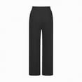 thumbnail image 4 of TOWED22 Girls Sweatpants Front Seam Drawstring High Waist Wide Leg Sweat Pants Baggy Causal Kids High Waisted(Black,13-14 Y), 4 of 5